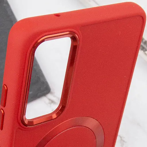 TPU чехол Bonbon Metal Style with MagSafe для Samsung Galaxy A54 5G Красный / Red - фото 5