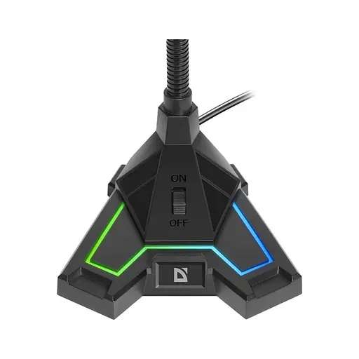 Мікрофон для стриму Defender Pitch GMC 200 3.5мм LED (кабель 1.5м) Чорний - фото 4