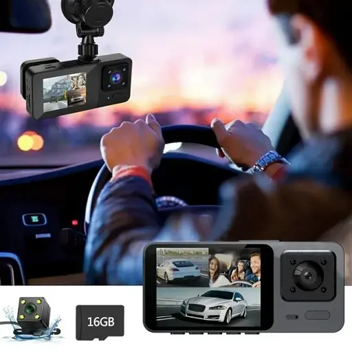Автомобильный видеорегистратор ZZkhGo Holiday Saving Dash Cam Front И Inside 1080P Dash Camera для автомобилей IR Night Vision - фото 2