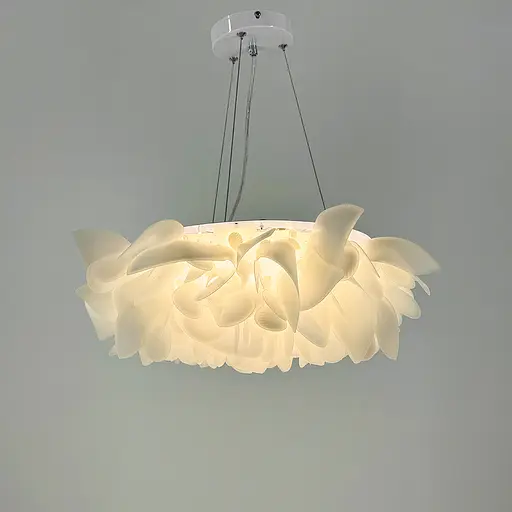 Підвісний світильник біла квітка з органічного пластику | Арт. MJ181-530 | Line F - фото 6