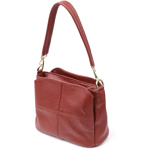 Женская кожаная сумка Vintage с тремя секциями 22.5х16.5х11.5 см sum0027629 - фото 1