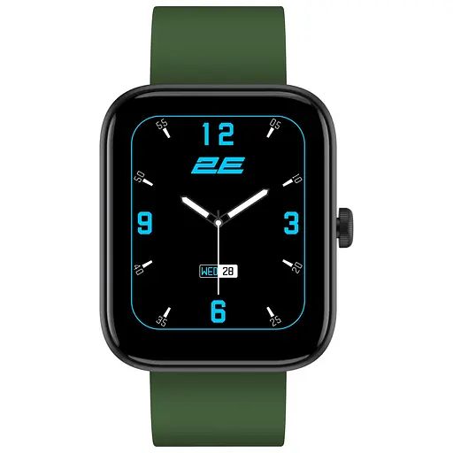 Smart Watch 2E Alpha SQ Music Edition 46mm black/green+ ремешок серый UA