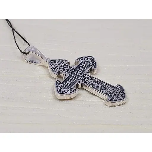 Срібний хрест Харківська ювелірна фабрика Розп'яття Христа. 3379-Ч - фото 3