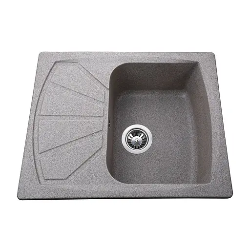 Гранітна мийка Globus Lux Tana мокко 650x500мм 000023500, Сірий - фото 1