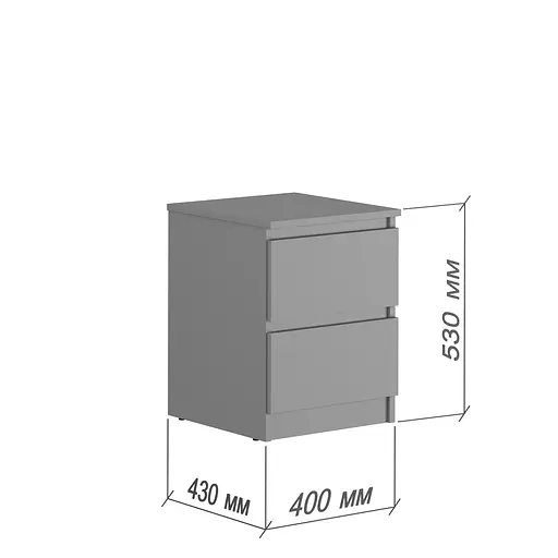 Приліжкова тумба MebelStar Нео 40x43x53 см Антрацит (MBS-1186) - фото 5