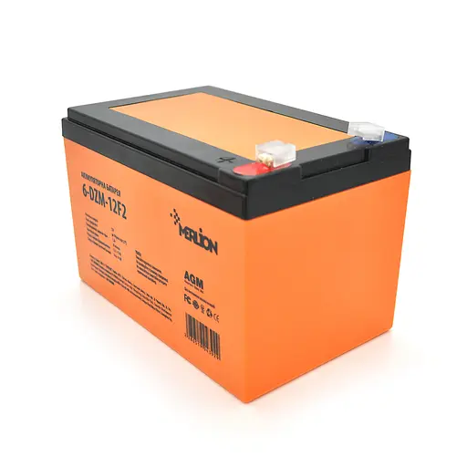 Тяговая аккумуляторная батарея AGM MERLION 6-DZM-12, 12V 12Ah F2 (151х98х101 мм) Orange Q3 - фото 1