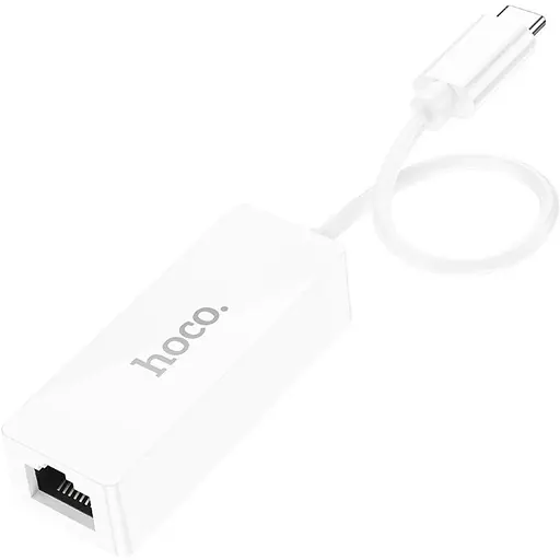 Перехідник адаптер Hoco UA22 Ethernet - Usb-C (RJ45 to Type-C) - фото 1