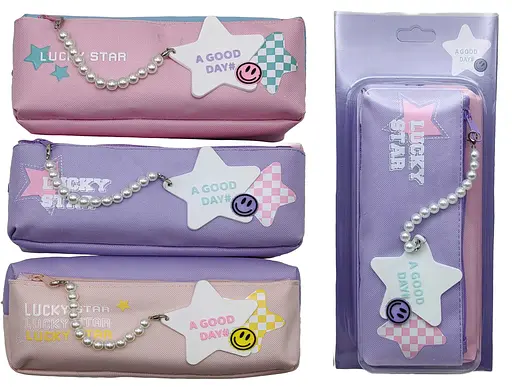 Пенал-косметичка Підвіска-Перлини, 2 змійки, PVC, 6637 (В асортименті) - фото 2