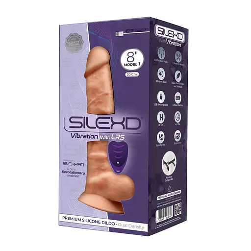Вібратор Silexd Premium Silicone Dildo Model 1 Size 8 LRS 20 см тілесний - фото 3