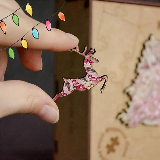 Пазл деревяний Ялинка Квіткова, А3, 200 елементів, Картонна коробка - фото 5