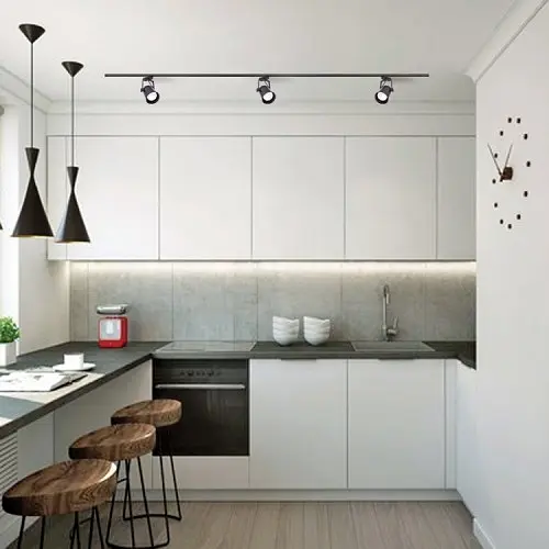 Однофазний трековий світильник із стандартною лампою | Line F | Арт. AL157 чорний - фото 3