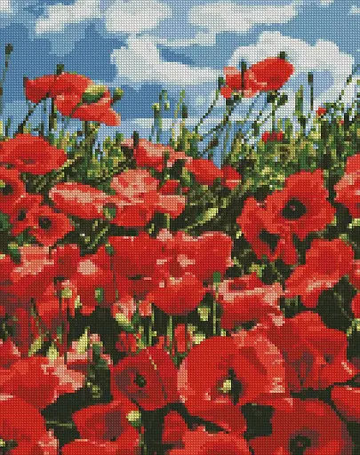 Набор с алмазной мозаикой Удивительные маки AMO7056, 40x50 см
