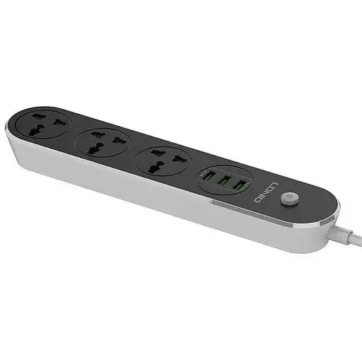 Сетевой фильтр LDNIO SC3301 удлинитель 1.6 м 3 розетки 3 USB серо-черный - фото 3