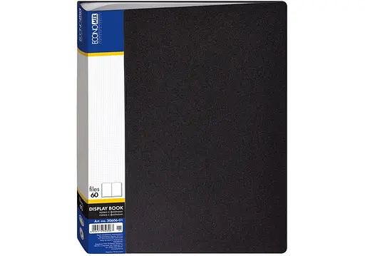 Папка з 60 файлами А4 E30606 Economix (4044572306067) Чорний - фото 1