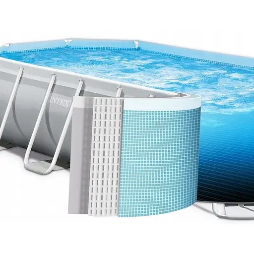 Басейн каркасний Intex 26790 прямокутний 400x200x122 см 8418 л з драбиною і насосом-фільтром - фото 4