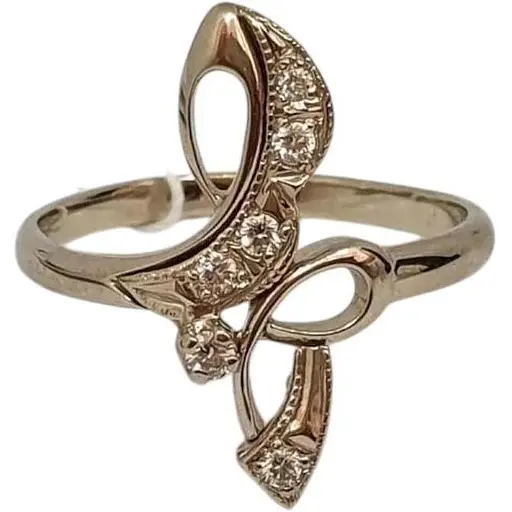 Золотое кольцо Гаразд с бриллиантами. 3021988 17,5