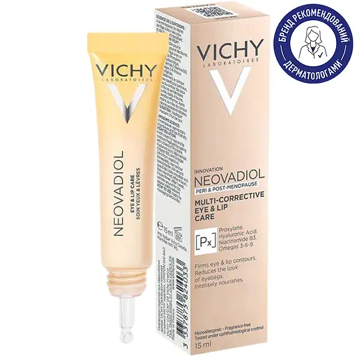 Мультикоригуючий засіб Vichy Neovadiol для розгладження зморшок та інтенсивного живлення шкіри навколо очей та губ 15 мл - фото 2