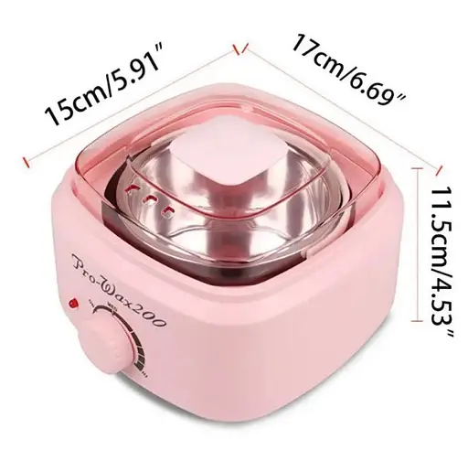 Воскоплав банковий Pro Wax 200 для депіляції нагрівач для воску з терморегулятором Рожевий - фото 5