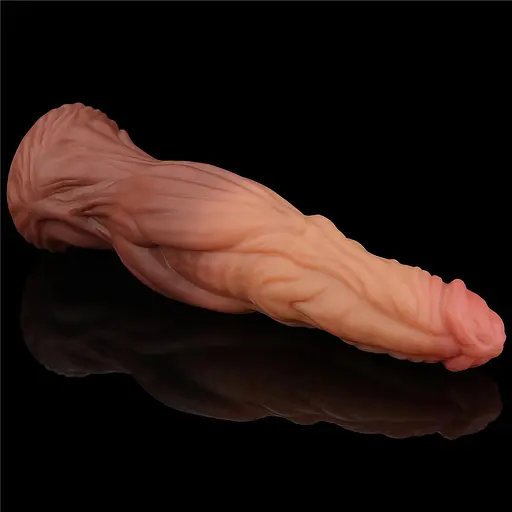 Фаллоимитатор Dual-Layered Silicone 9.5" Nature Cock 24.5 см коричневый - фото 3