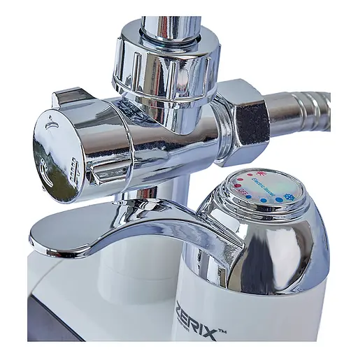 Водонагрівач Zerix ELW22-EW 3 kW проточний на стіну з лійкою та індикатором температури ZX4934 - фото 4