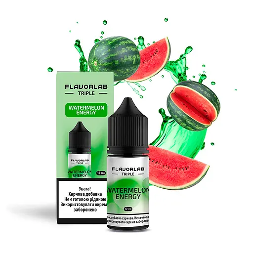 Набор компонентов для самозамеса солевой заправки Flavorlab Triple 30 мл Watermelon Energy Арбуз энергетик, 0-65 мг (17539)