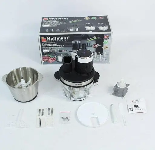 Блендер подрібнювач Hoffmans HM-8849 10 в 1, 2 швидкості 3.8 л Чорний 1800 Вт - фото 5