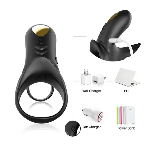Виброкольцо Boss Series Ranger Penis Ring 10.9 см черный - фото 2