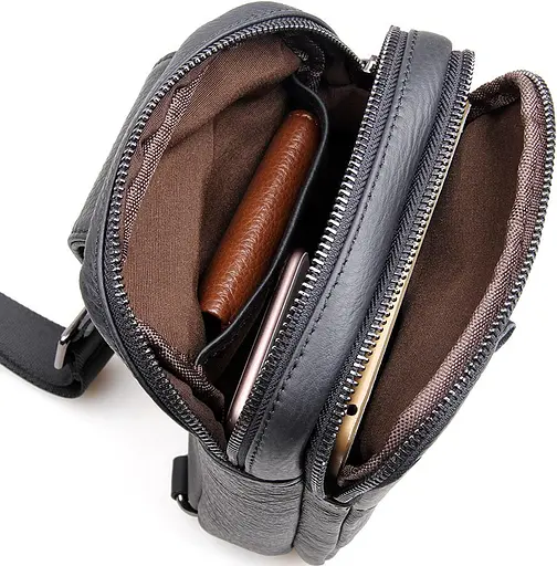 Чоловіча шкіряна сумка Vintage 14,5х24х6,5 см sum0012411 - фото 9