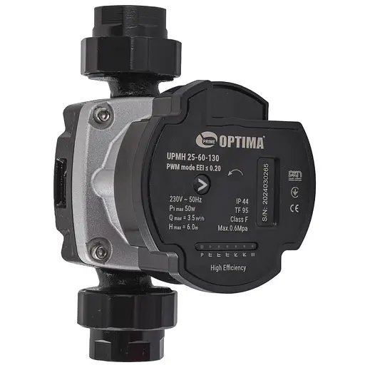 Насос циркуляционный энергосберегающий Optima PRIME UPMH 25-60AUTO 130 мм. - фото 1