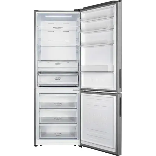 Холодильник Gorenje с нижн. мороз. камерой высота 200 см глубина 70 см 347(109) л А++ NF дисплей инвертор нерж. - фото 3