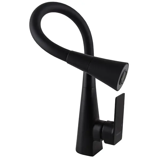 Смеситель для кухни Globus Lux NIAGARA GLN-0203SM-BB одноручный черный матовый с поворотным изливом 360° для установки на одно отверстие - фото 6