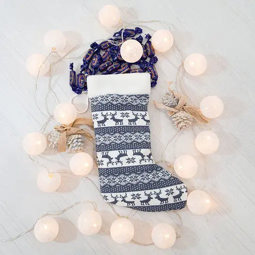 Чобіт новорічний подарунковий Олені 37см