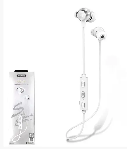 Спортивні вакуумні Bluetooth навушники гарнітура Remax RB-S7 Білі - фото 2