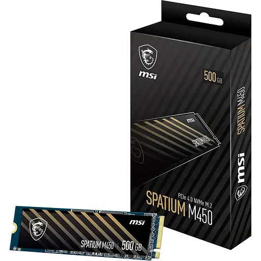 Накопитель SSD MSI m.2 NVMe 500GB Spatium M450 PCIe 4.0 480 512 (S78-440K220-P83) - фото 4