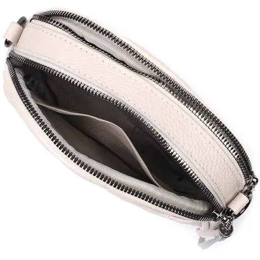 Женская стеганая сумка Vintage из мягкой натуральной кожи 19х14х6 см sum0029054 - фото 6