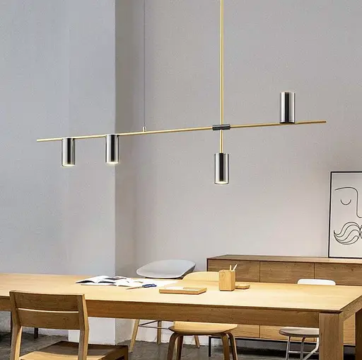 Мінімалістична модель світильника у видовженому корпусі на 4 плафони | Арт. Y 8857B-4 | Line F - фото 4