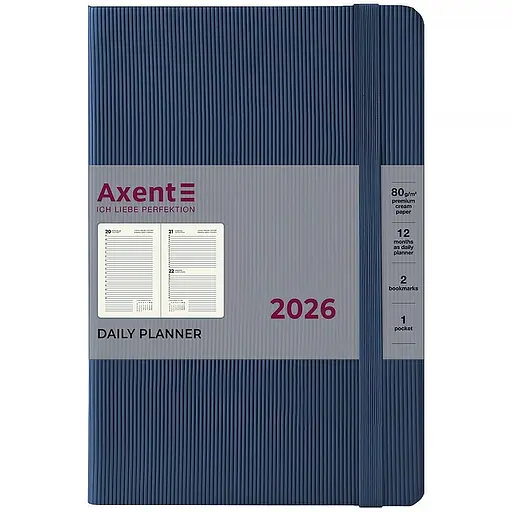 Дневник Axent Partner Lines 2026 голубой 145 x 210 мм (8815-26-48-A)