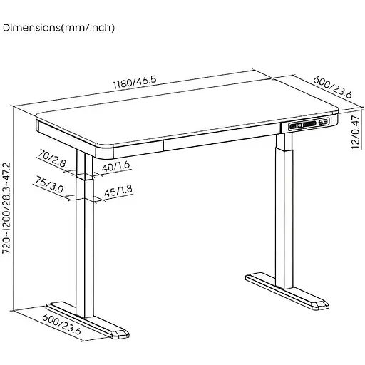 Стіл комп'ютерний 2E СЕ218D-MOTORIZED, регулювання висоти, електропривід 220В, (USB-A/USB-C), 72/120х118x60 см, бежевий - фото 7