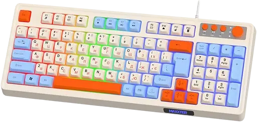 Клавиатура Maxxter KBG-3C01-UA White - фото 2