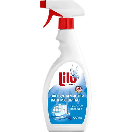 Профессиональное средство для чистки ванных комнат Lilu TOP CLEAN 550 мл