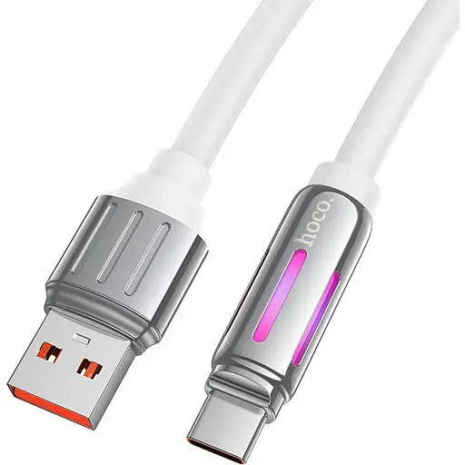 Кабель Hoco U136 5A Prize зарядный кабель Type-C Белый - фото 1