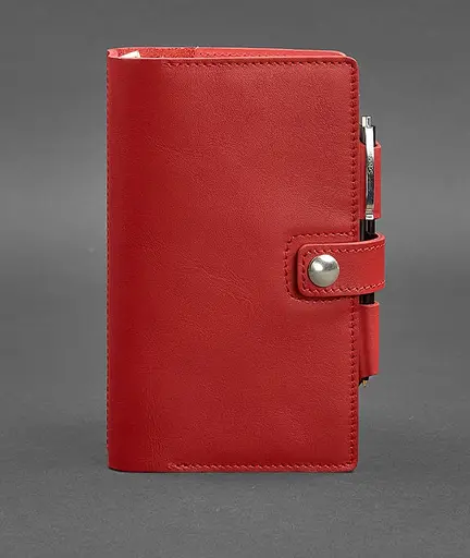 Женский кожаный блокнот (Софт-бук) 4.0 красный - фото 1