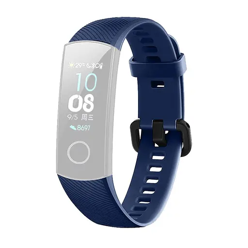 Ремінець для фітнес-браслета MIIQNUS для Honor Band 4 і 5 темно синій - фото 2