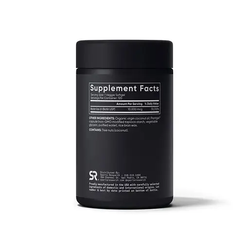 Біотин Sport Research Biotin 10000 mcg Max Stregth, 120 капсул - фото 2
