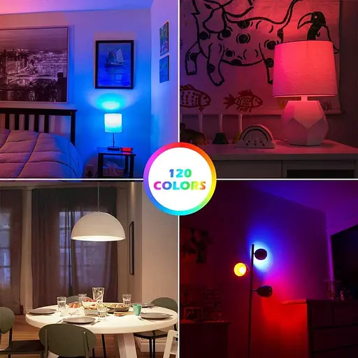 Світлодіодні RGB-лампи Mobri B22 зі зміною кольору з дистанційним керуванням, 75-ватні еквівалентні - фото 4