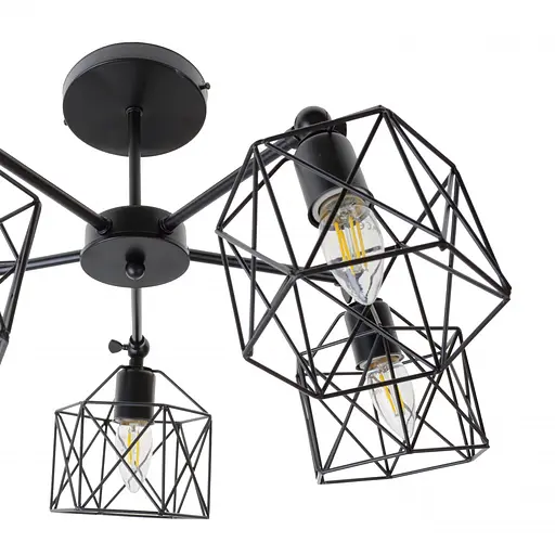 Люстра Brille лофт E27 60W BK (BL-788S/5) - фото 6