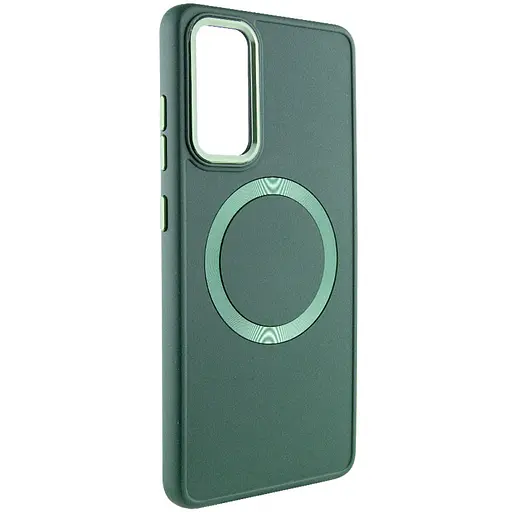 Чохол Epik TPU Bonbon Metal Style with MagSafe для Samsung Galaxy A55 Зелений/Army Green
