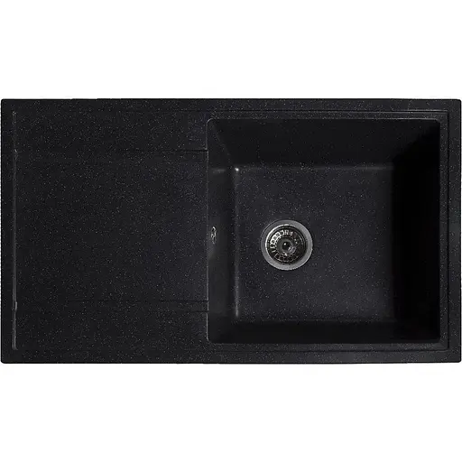 Гранітна кухонна мийка Romzha Jorum 86 Antracit (901) з крилом - фото 1