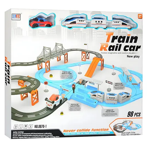 Детская железная дорога Baby Toys Train Rail car на 98 деталей (8870-1)