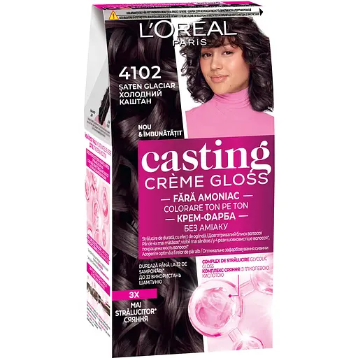 Краска-уход для волос без аммиака L'Oreal Paris Casting Creme Gloss оттенок 4102 Холодный Каштан 120 мл (AA008300)